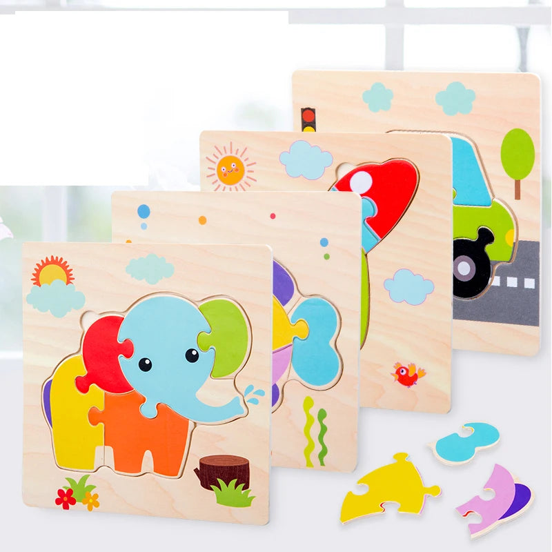 Montessori-Inspired Wooden Animal Puzzle ā Early Learning Toy for Toddlers (Ages 1ā5)
