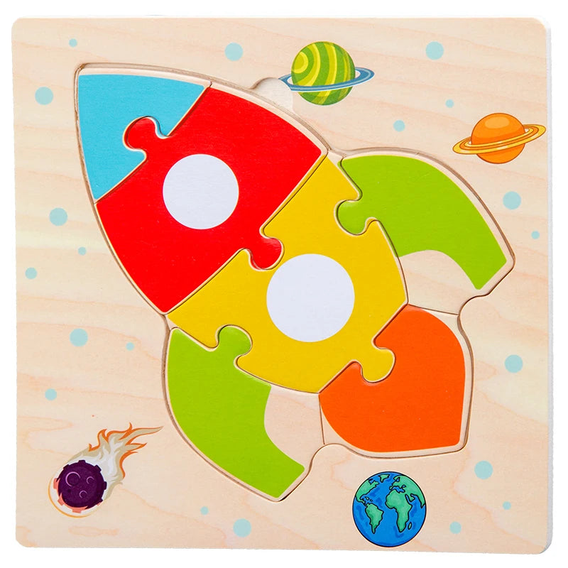 Montessori-Inspired Wooden Animal Puzzle ā Early Learning Toy for Toddlers (Ages 1ā5)