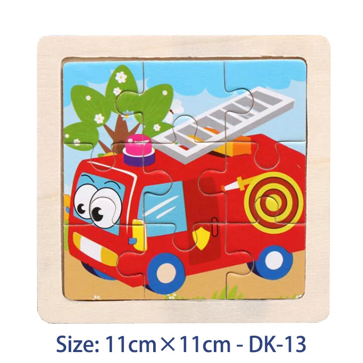 Colorful Animal Jigsaw Puzzle – Montessori-Inspired Wooden Toy for Toddlers (Ages 2–5)