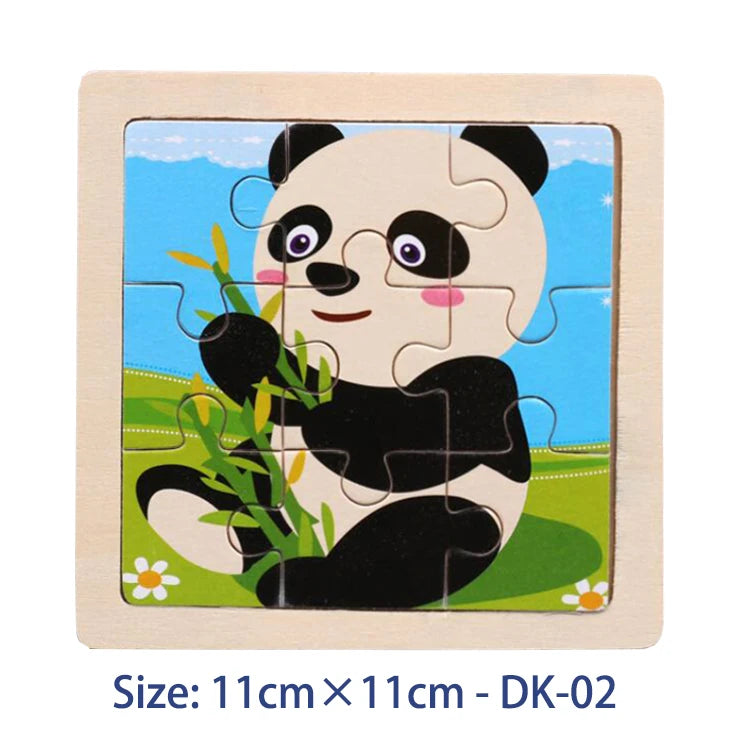 Colorful Animal Jigsaw Puzzle – Montessori-Inspired Wooden Toy for Toddlers (Ages 2–5)