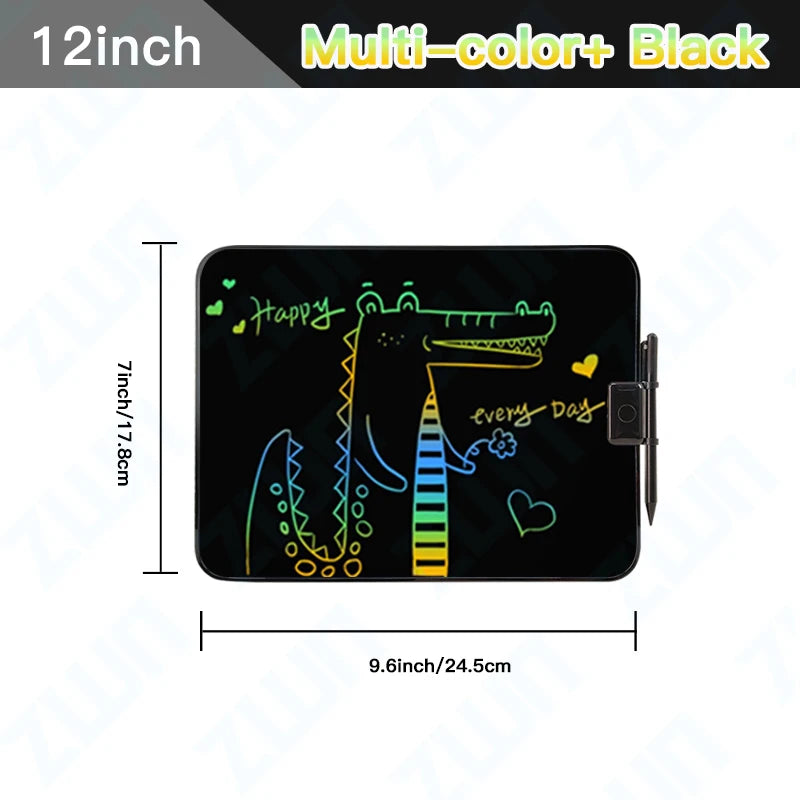 LCD Writing & Drawing Tablet – Colorful Screen for Kids’ Doodles, Notes & Learning (12/15/20 Inch)