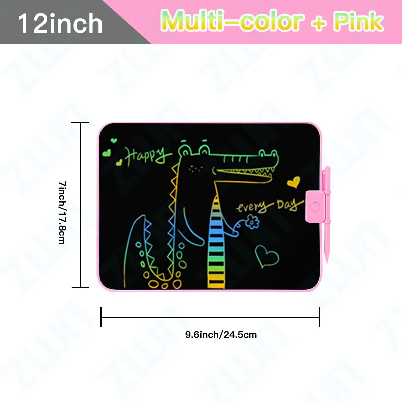 LCD Writing & Drawing Tablet – Colorful Screen for Kids’ Doodles, Notes & Learning (12/15/20 Inch)