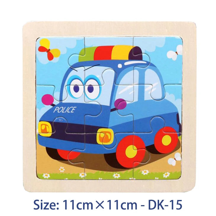 Colorful Animal Jigsaw Puzzle – Montessori-Inspired Wooden Toy for Toddlers (Ages 2–5)