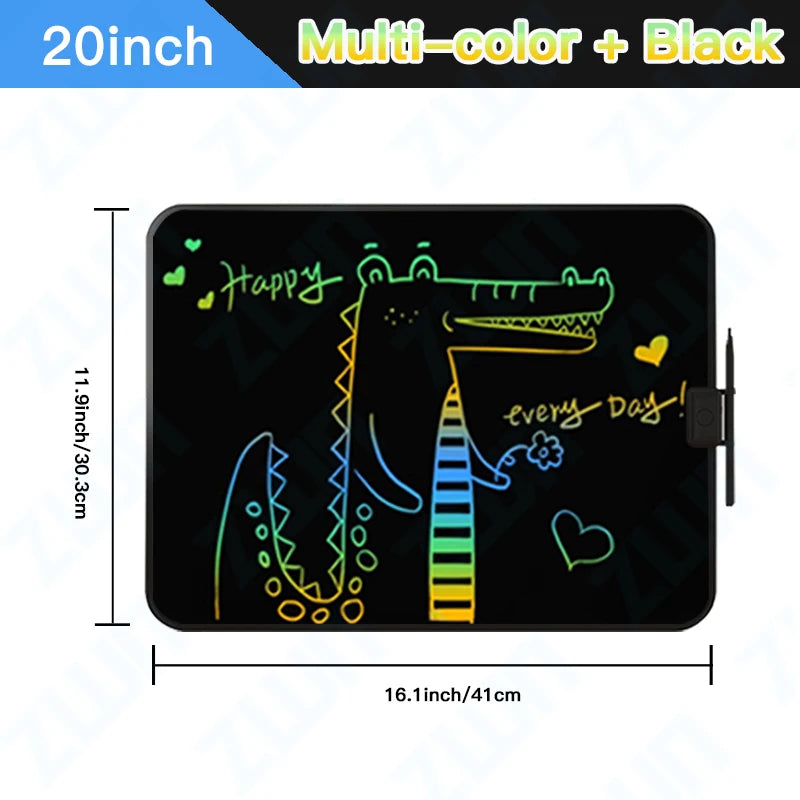 LCD Writing & Drawing Tablet – Colorful Screen for Kids’ Doodles, Notes & Learning (12/15/20 Inch)