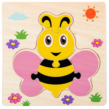 Montessori-Inspired Wooden Animal Puzzle – Early Learning Toy for Toddlers (Ages 1–5)