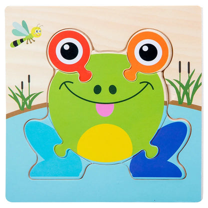 Montessori-Inspired Wooden Animal Puzzle – Early Learning Toy for Toddlers (Ages 1–5)