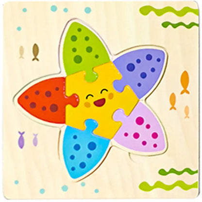 Montessori-Inspired Wooden Animal Puzzle – Early Learning Toy for Toddlers (Ages 1–5)