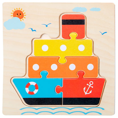 Montessori-Inspired Wooden Animal Puzzle – Early Learning Toy for Toddlers (Ages 1–5)