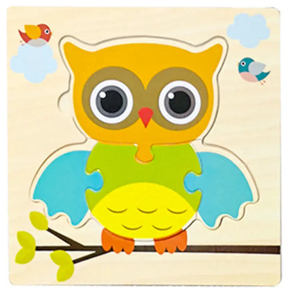 Montessori-Inspired Wooden Animal Puzzle – Early Learning Toy for Toddlers (Ages 1–5)