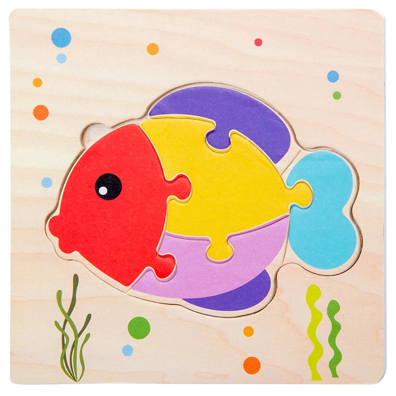 Montessori-Inspired Wooden Animal Puzzle – Early Learning Toy for Toddlers (Ages 1–5)