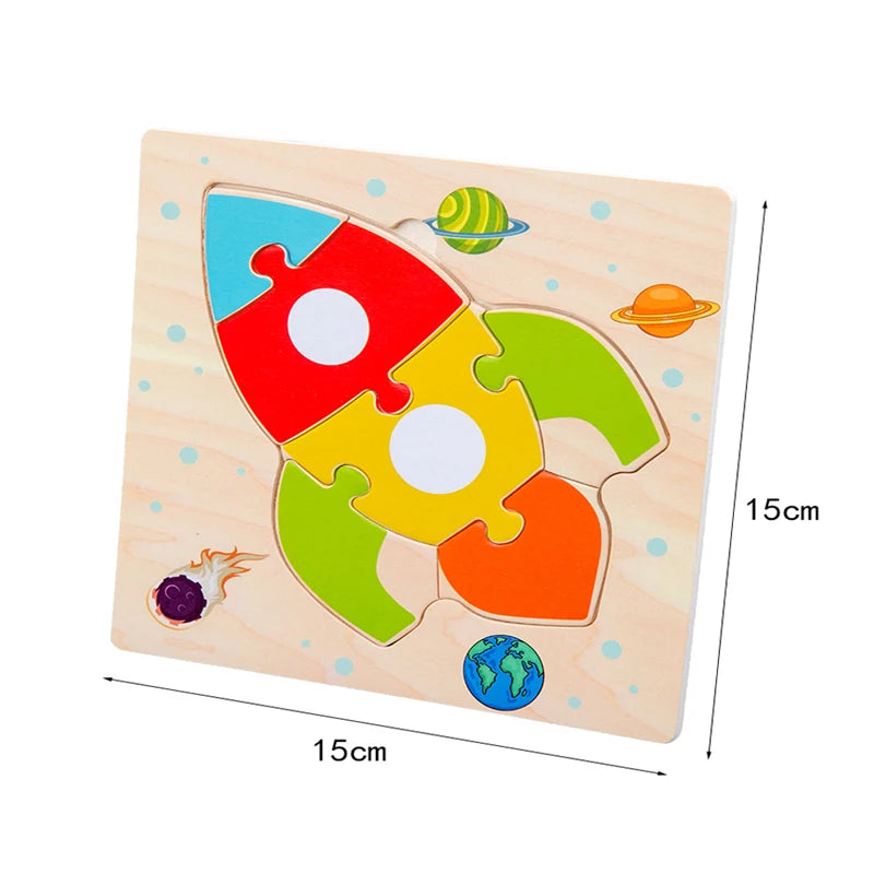 Montessori-Inspired Wooden Animal Puzzle – Early Learning Toy for Toddlers (Ages 1–5)