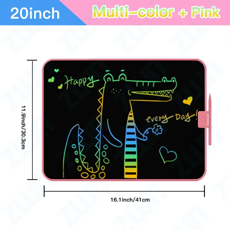 LCD Writing & Drawing Tablet – Colorful Screen for Kids’ Doodles, Notes & Learning (12/15/20 Inch)