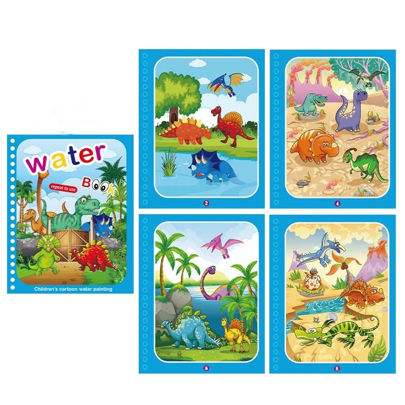 Reusable Water Drawing Book – Mess-Free Magic Painting Pad for Toddlers (Includes Water Pen)