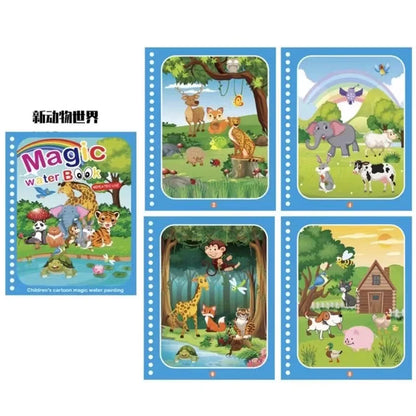 Reusable Water Drawing Book – Mess-Free Magic Painting Pad for Toddlers (Includes Water Pen)