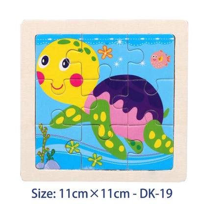 Colorful Animal Jigsaw Puzzle – Montessori-Inspired Wooden Toy for Toddlers (Ages 2–5)
