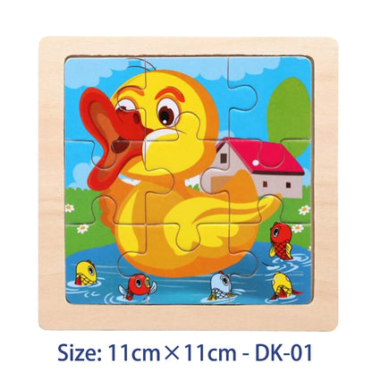 Colorful Animal Jigsaw Puzzle – Montessori-Inspired Wooden Toy for Toddlers (Ages 2–5)